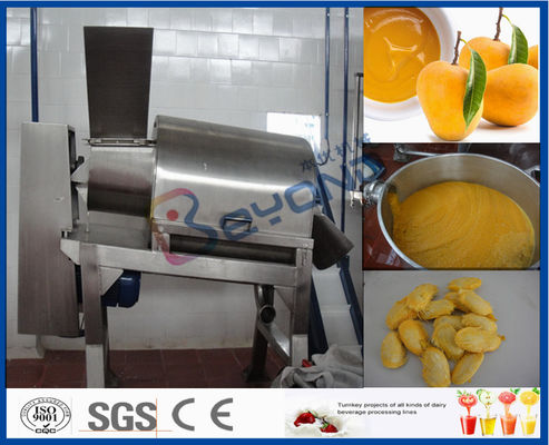 डबल स्टेज पल्प 5T प्रति घंटे के साथ स्टेनलेस स्टील मैंगो प्रोसेसिंग प्लांट